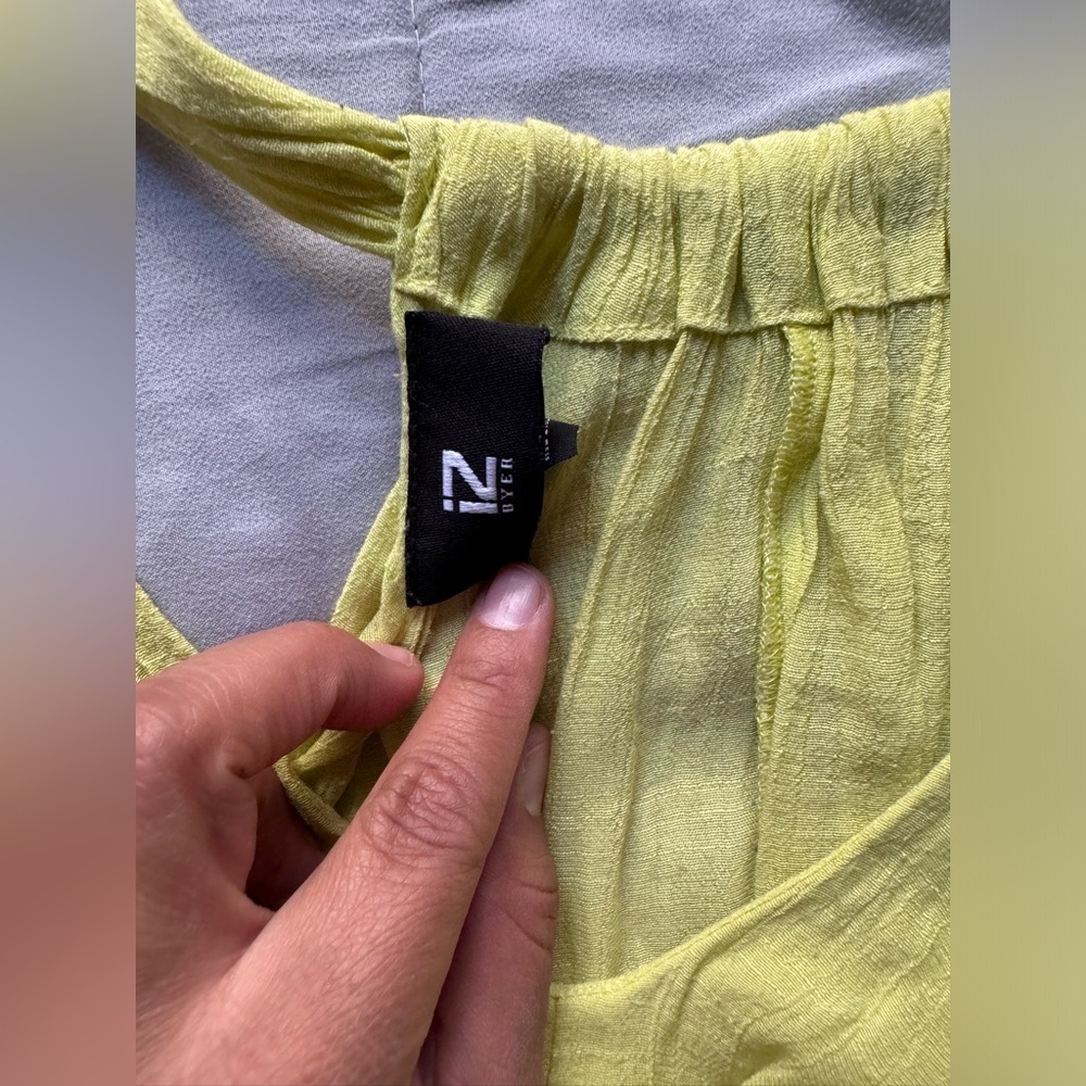 Yellow Ruffle-Trim Sleeveless Top - Picture 5 of 5